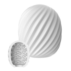 Toy Joy Oeuf de Masturbation HERO SPIRAL Blanc